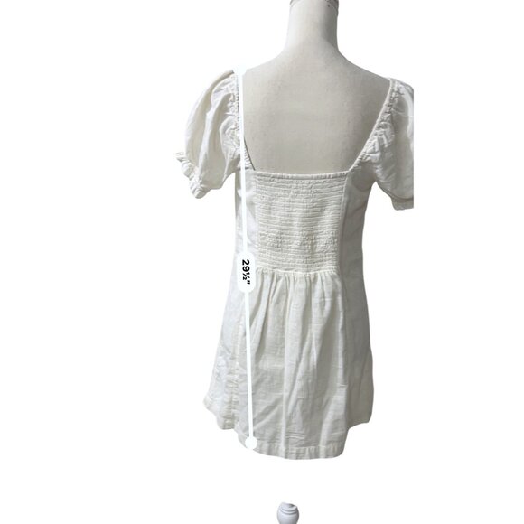 Urban Outfitters White Britney Cottage‎ Regency Corset Milkmaid Mini Dress M - Picture 4 of 13